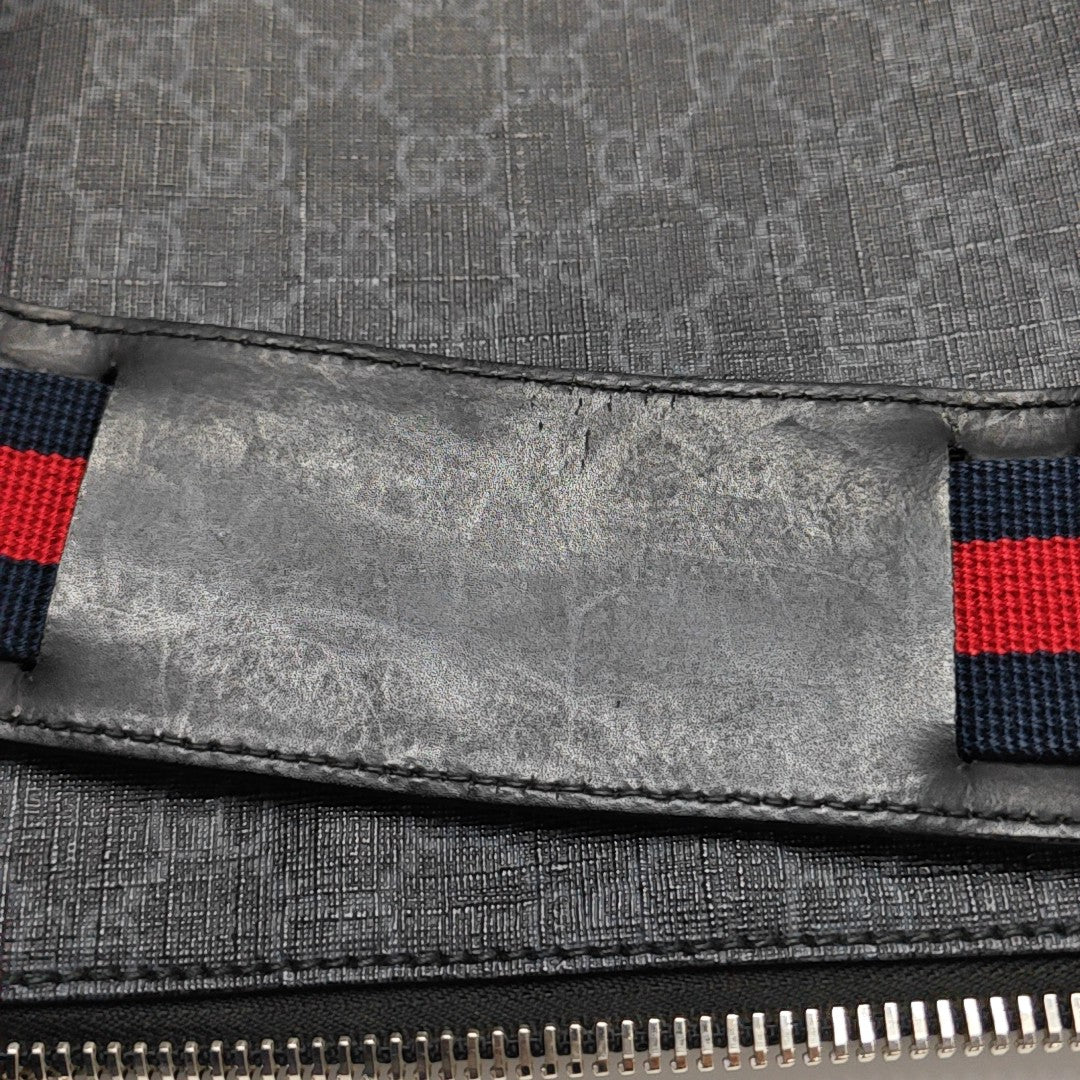 GG Imprime Small Monogram Coated Canvas Black