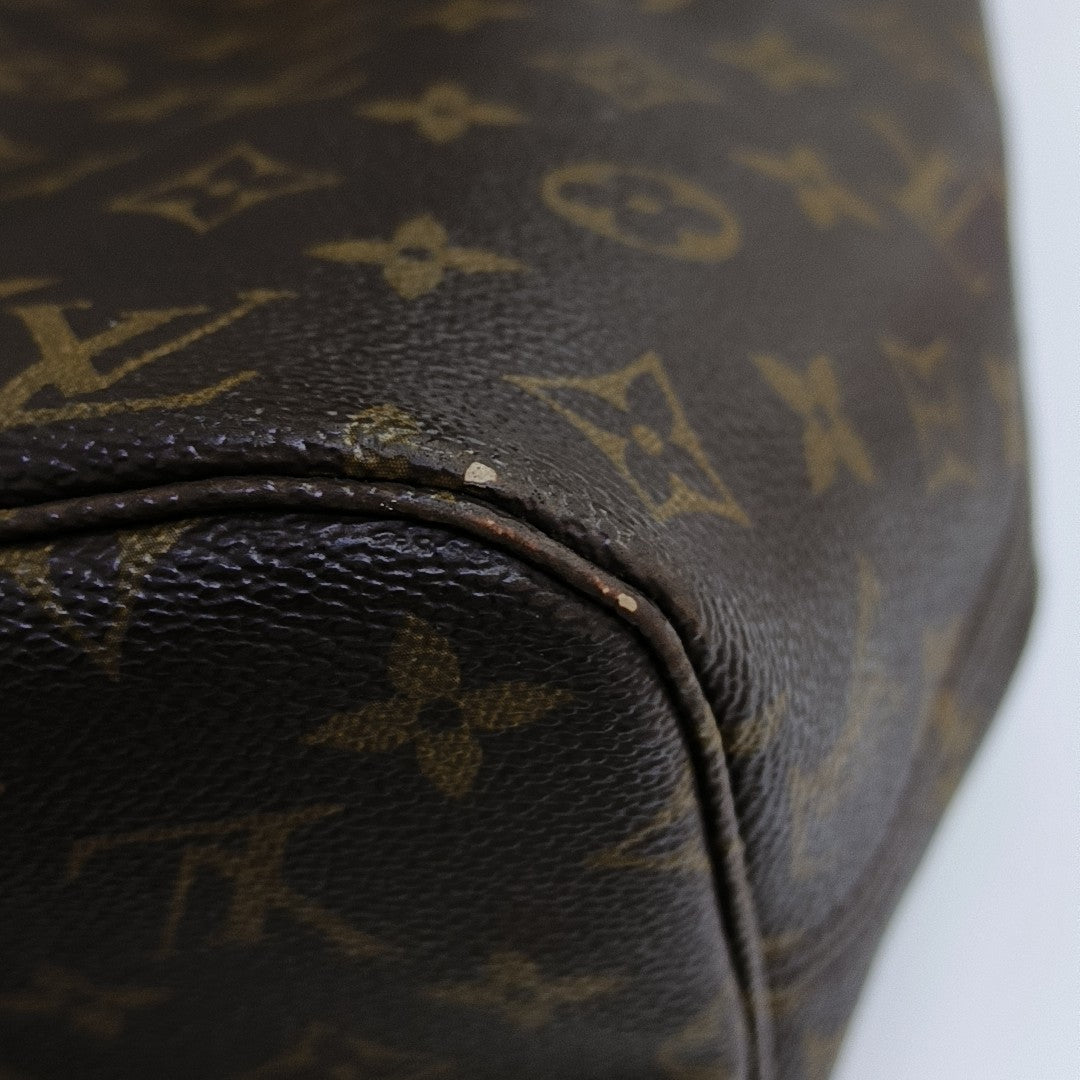 NEVERFULL MM Monogram Coated Canvas Brown