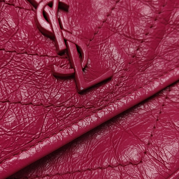 NIKI Small Chevron Calfskin Red