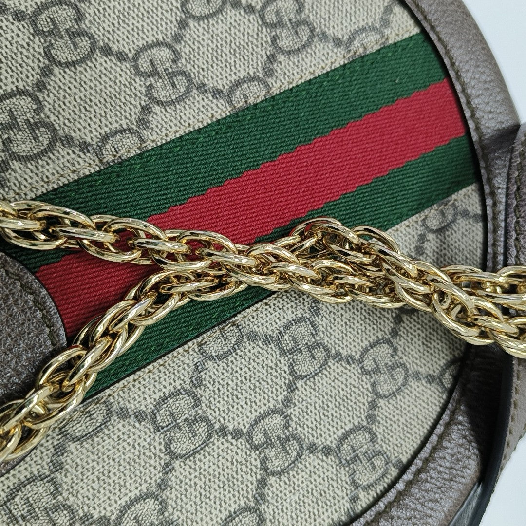 Ophidia Mini Monogram Lona Revestida Beige