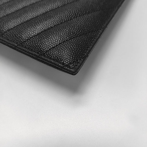 CASSANDRE Large Chevron Calfskin Black