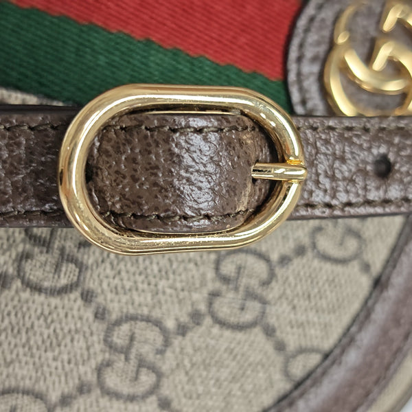 Ophidia Mini Monogram Coated Canvas Beige