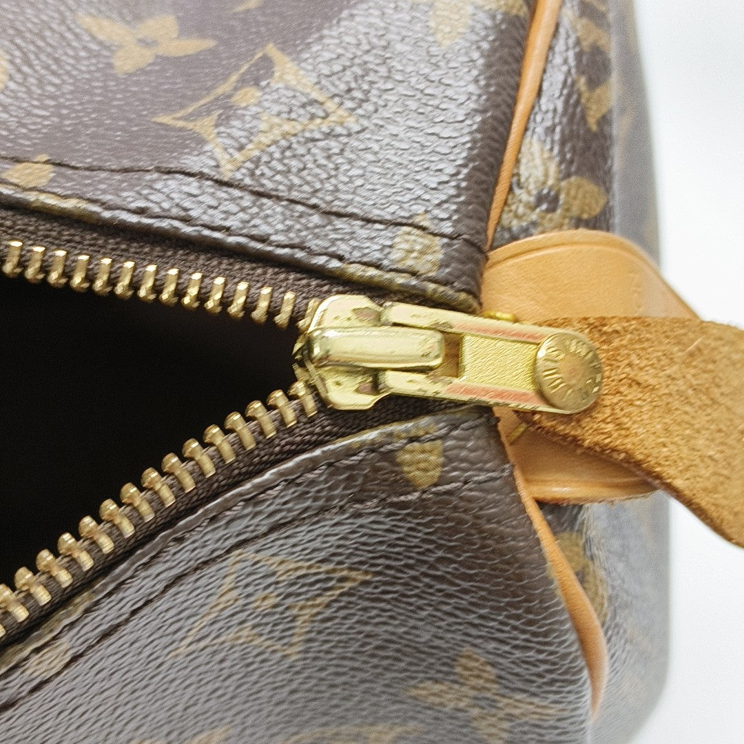 SPEEDY 30 Monogram Coated Canvas Brown