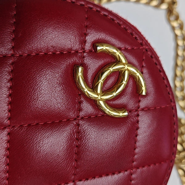 22K Quilted Lambskin Red