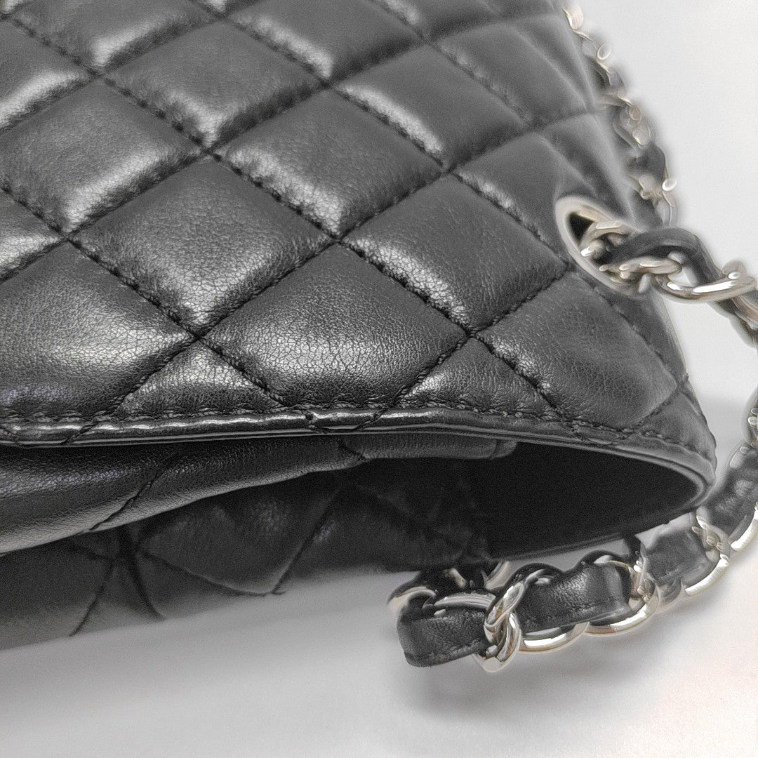 Quilted Calfskin Shoulder Bag Black