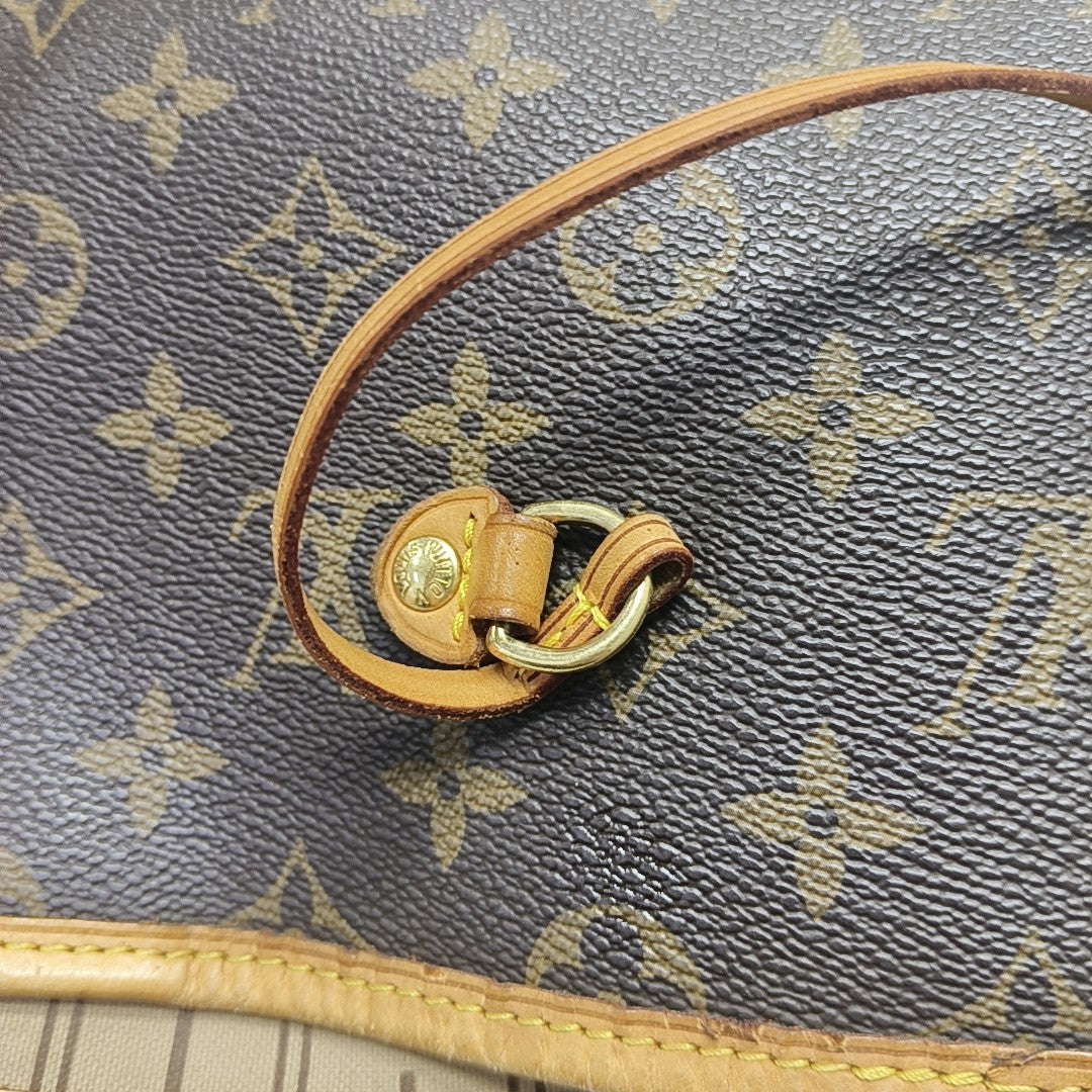 NEVERFULL GM Monogram Coated Canvas Brown