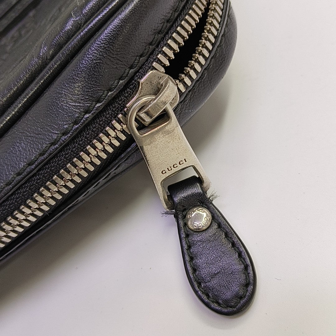 Monogram Calfskin Top Handle Bag Black