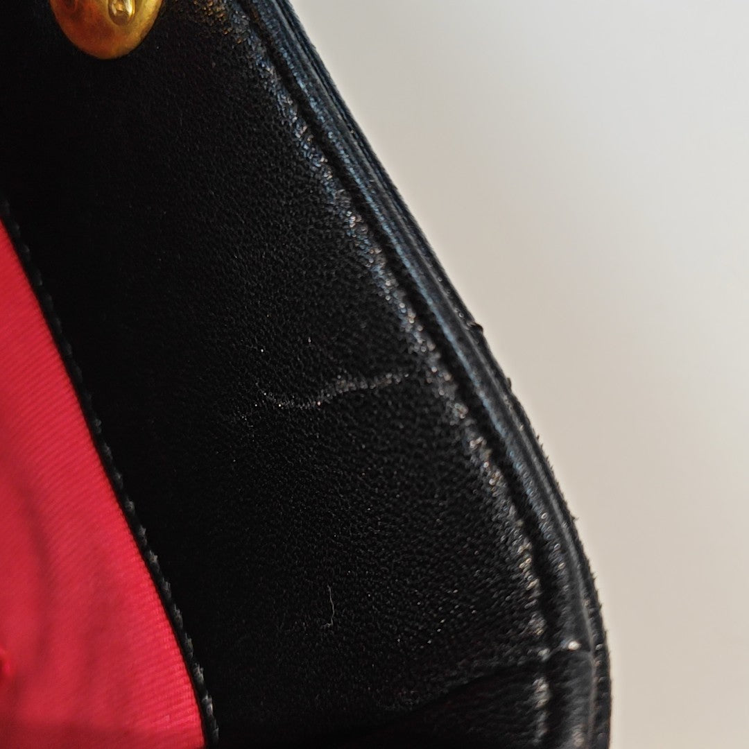 COCO LOVE Quilted Lambskin Black