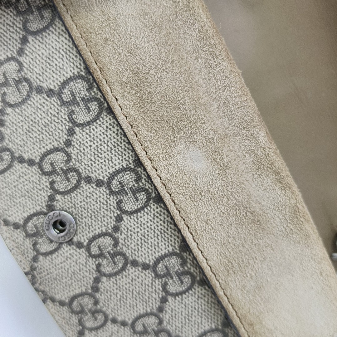 Dionysus Super Mini Monogram Coated Canvas Beige