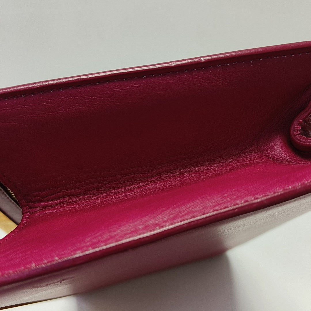 Calfskin Clutch Red
