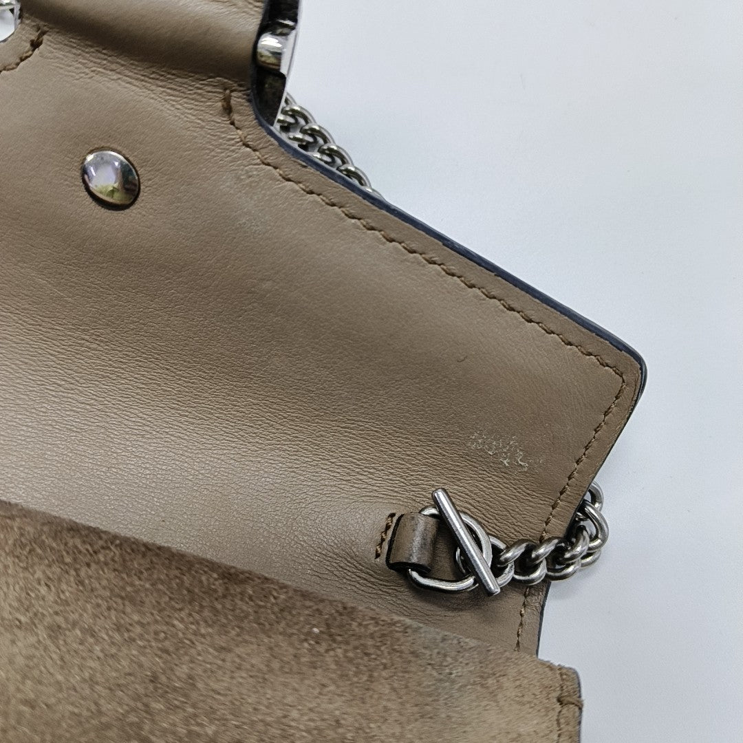 Dionysus Super Mini Monogram Coated Canvas Beige
