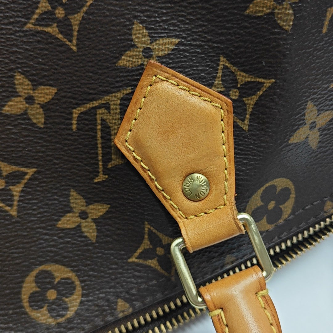 SPEEDY 30 Monogram Coated Canvas Brown