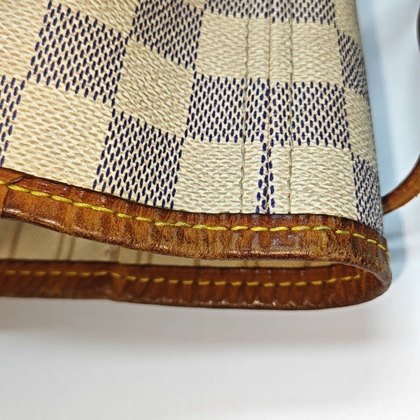 NEVERFULL MM Damier Azur Coated Canvas White