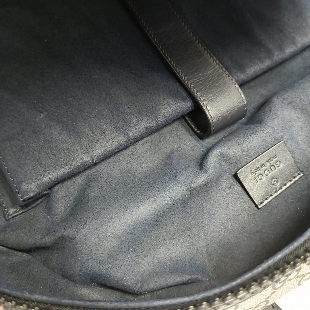 GG Blooms Monogram Coated Canvas Gray