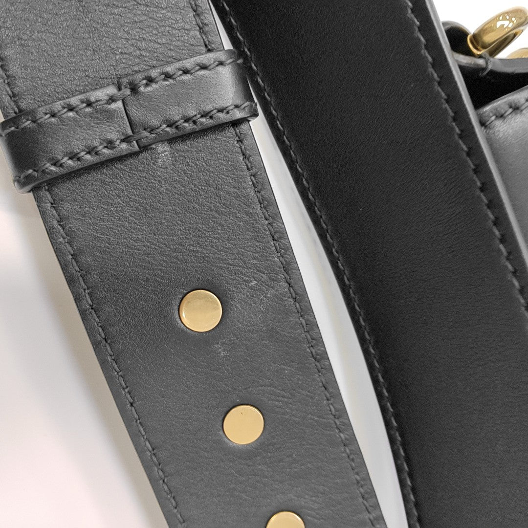 Calfskin Shoulder Bag Black
