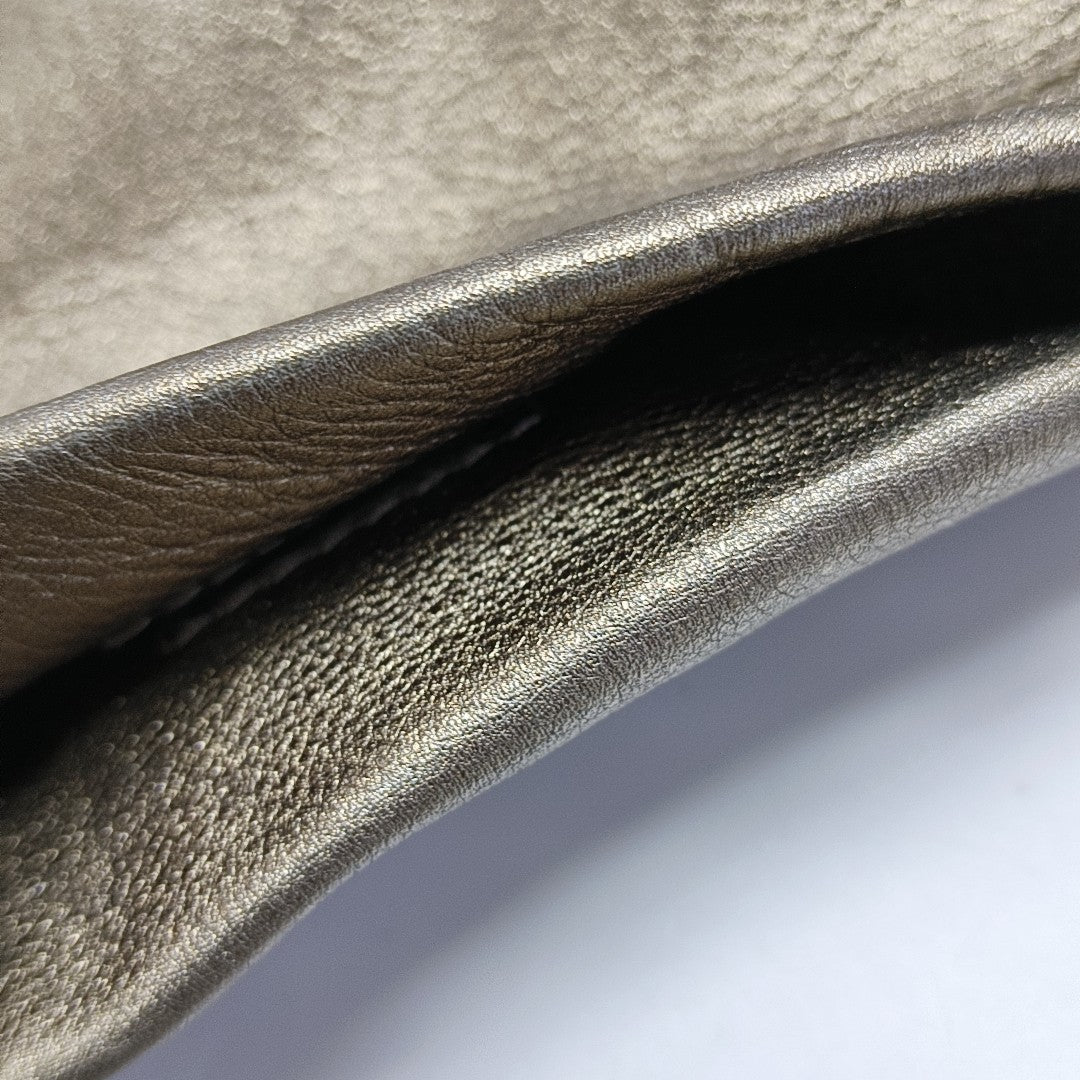 Calfskin Shoulder Bag Gold