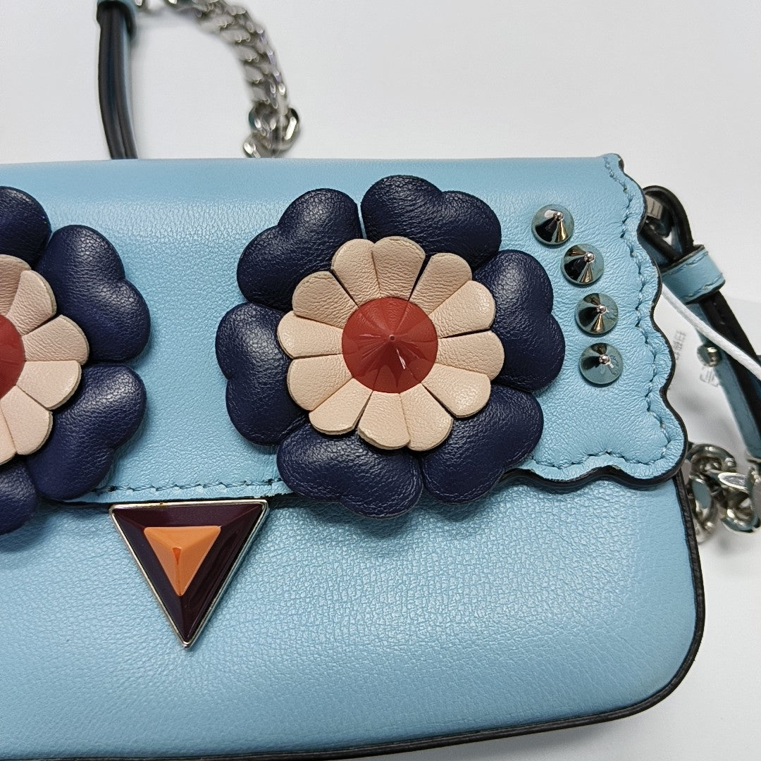 Baguette Micro Calfskin Blue