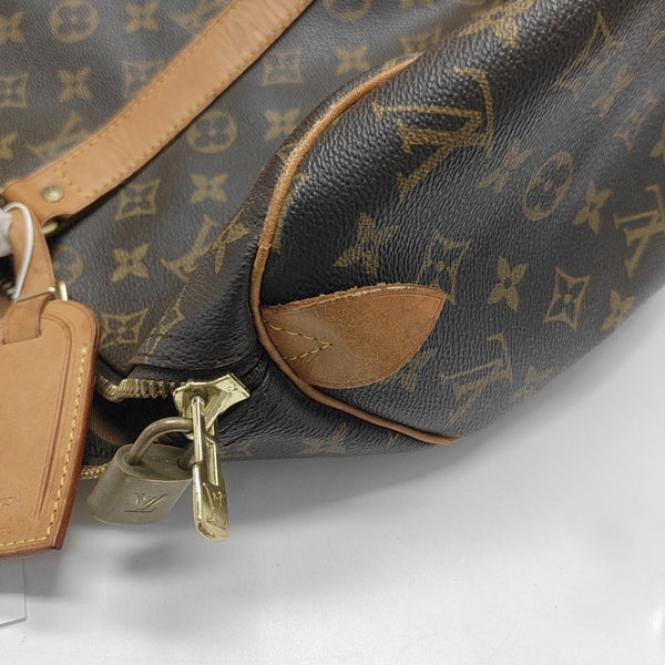 KEEPALL 45 Monogram Coated Canvas Brown