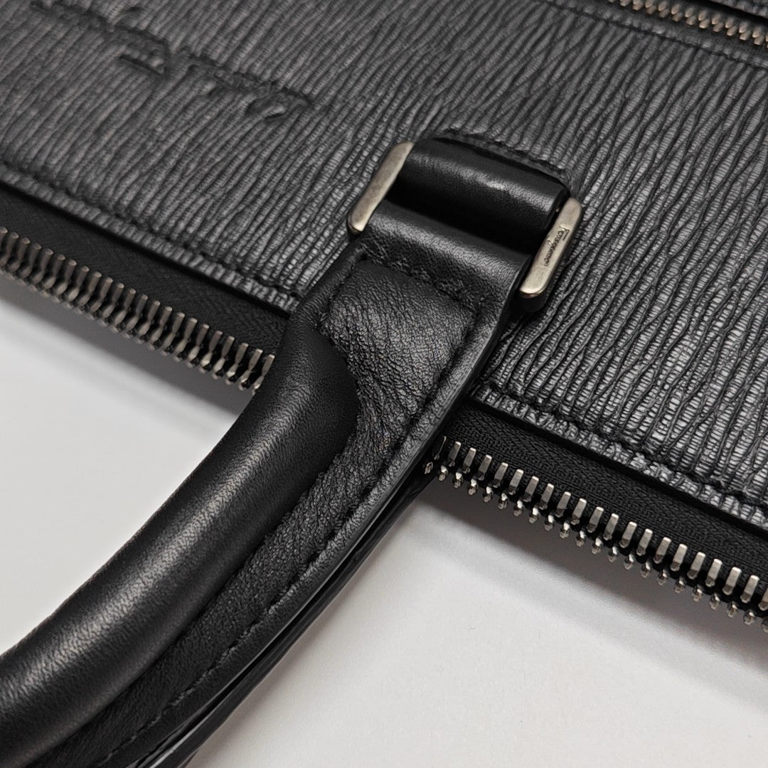 Calfskin Top Handle Bag Black