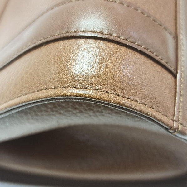 Calfskin Top Handle Bag Brown