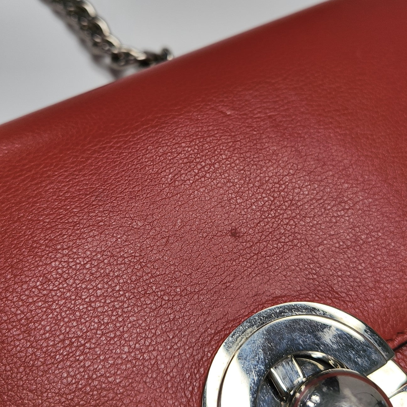 Calfskin Shoulder Bag Red