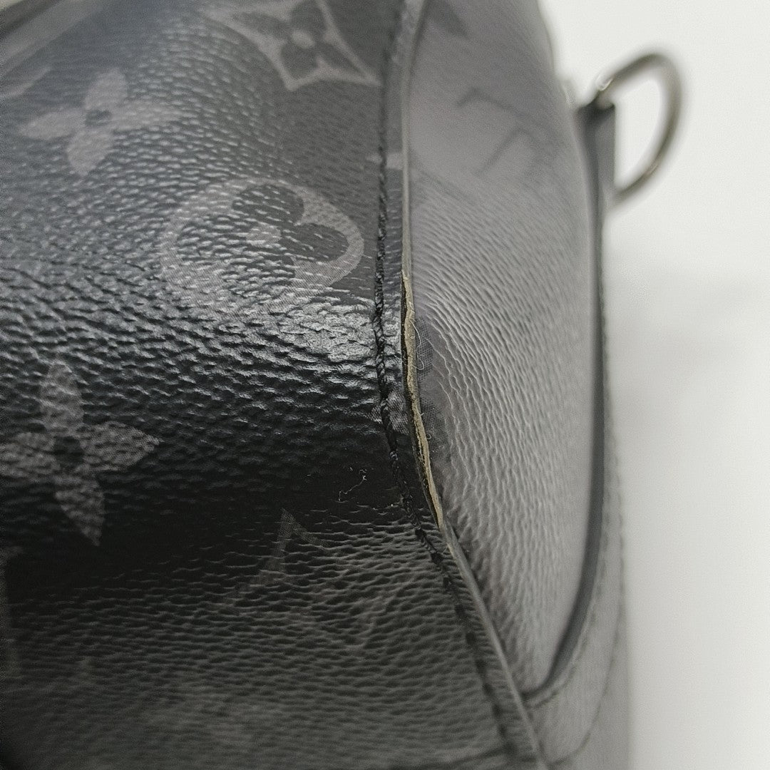 KEEPALL Monogram Coated Canvas Black