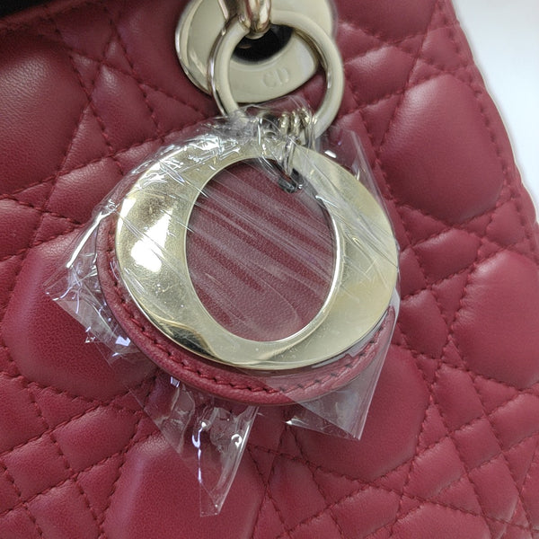 Lady Dior Small Cannage Lambskin Red