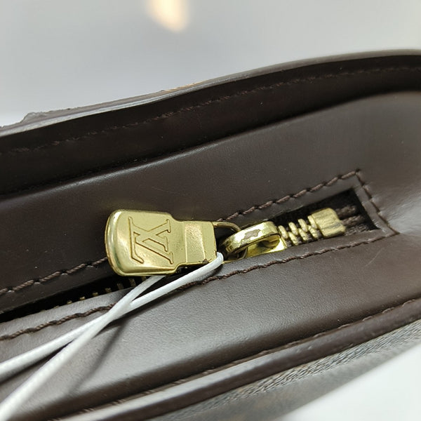 SAINT LOUIS Damier Ebene Coated Canvas Brown