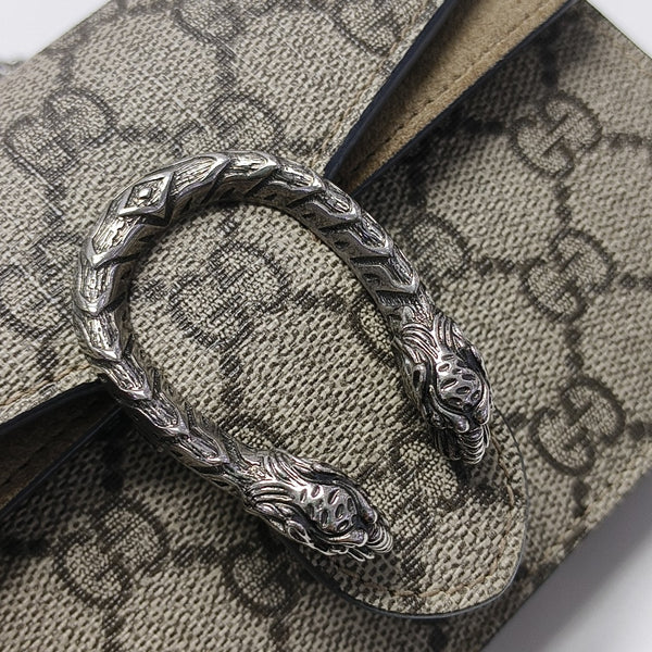 Dionysus Super Mini Monogram Coated Canvas Beige