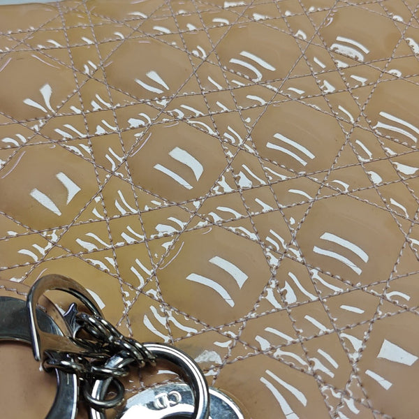 Lady Dior Medium Cannage Patent Leather Pink