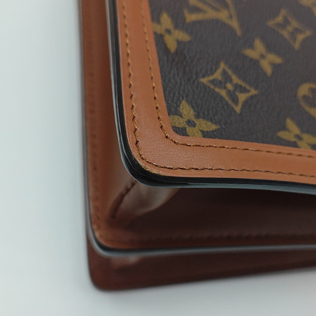 DAUPHINE MM Monogram Coated Canvas Brown