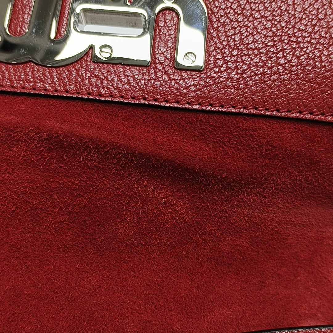 Calfskin Shoulder Bag Red