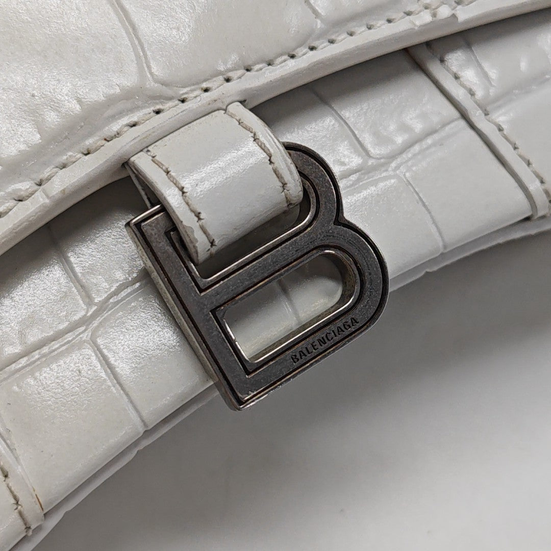 Hourglass Mini Calfskin White