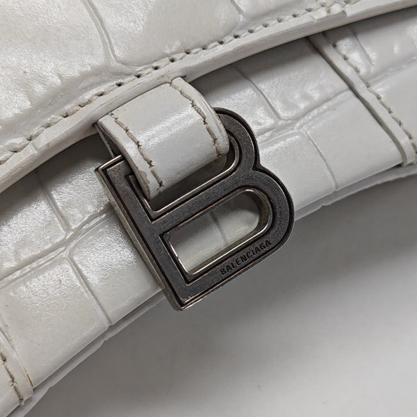 Hourglass Mini Calfskin White