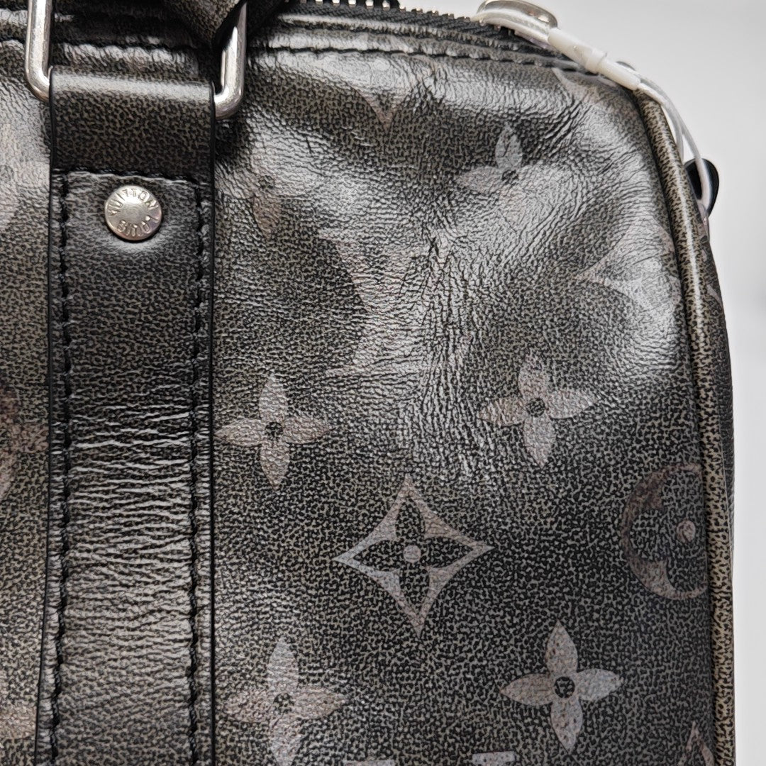 KEEPALL Monogram Calfskin Black