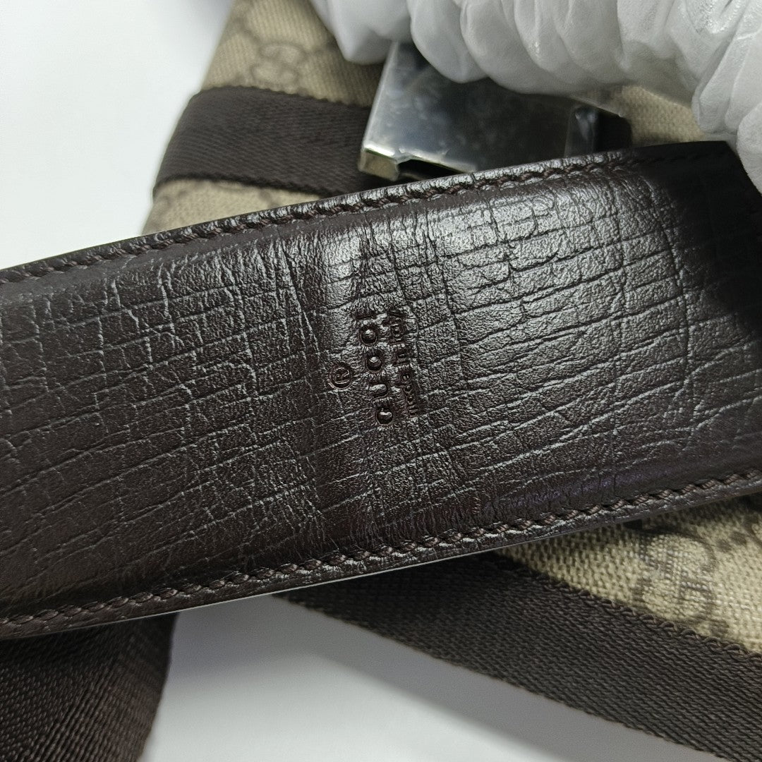 Monogram Coated Canvas Shoulder Bag Black