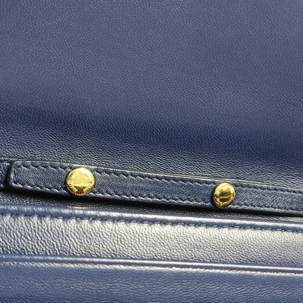 Quilted Lambskin Shoulder Bag Blue