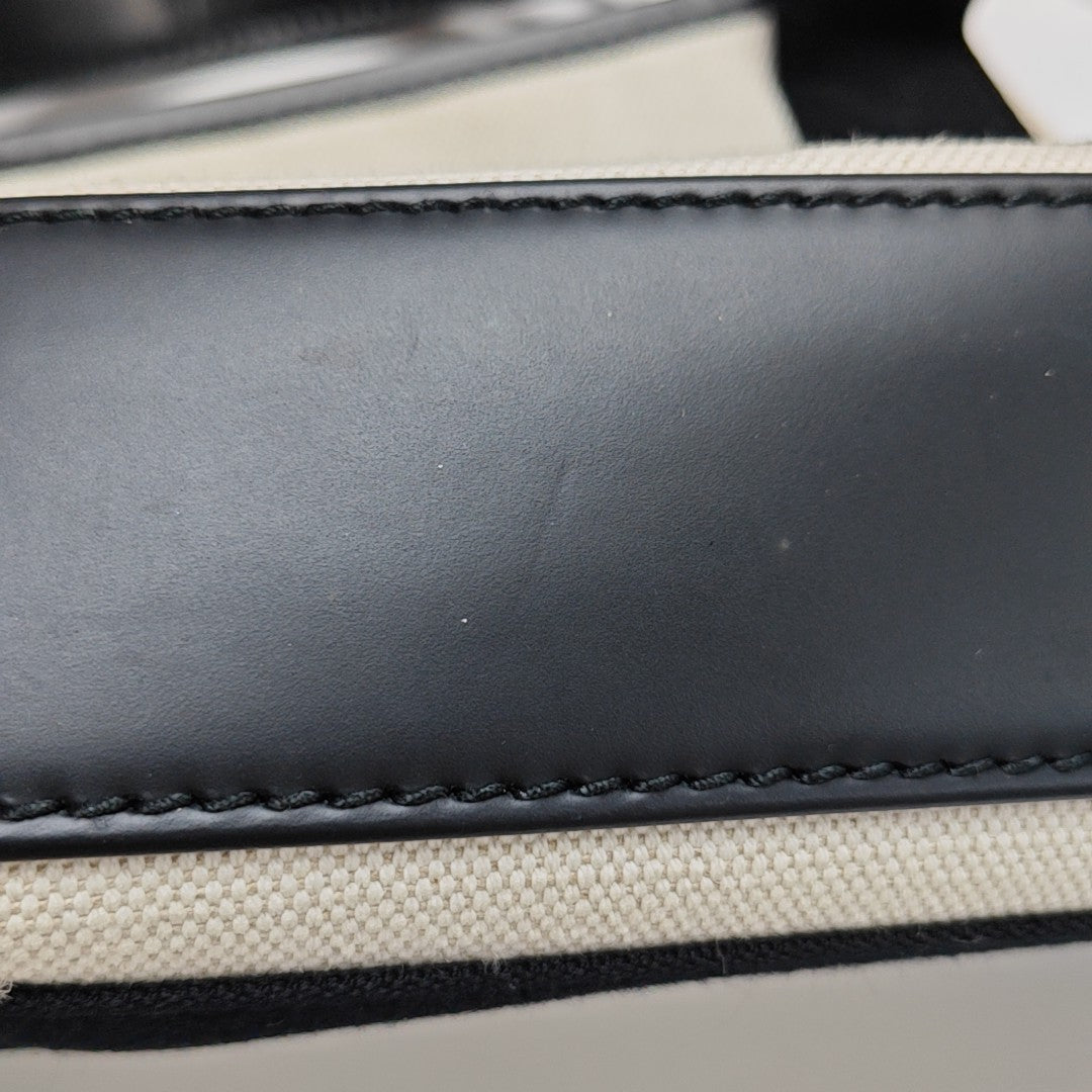 Navy Mini Canvas White