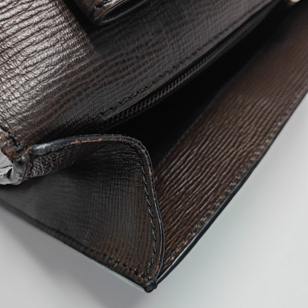 Calfskin Clutch Brown