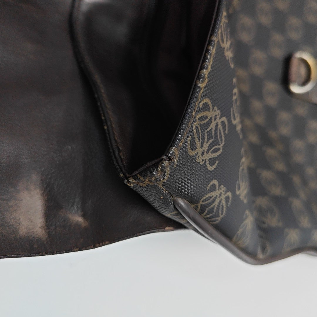 Coated Canvas Shoulder Bag Black