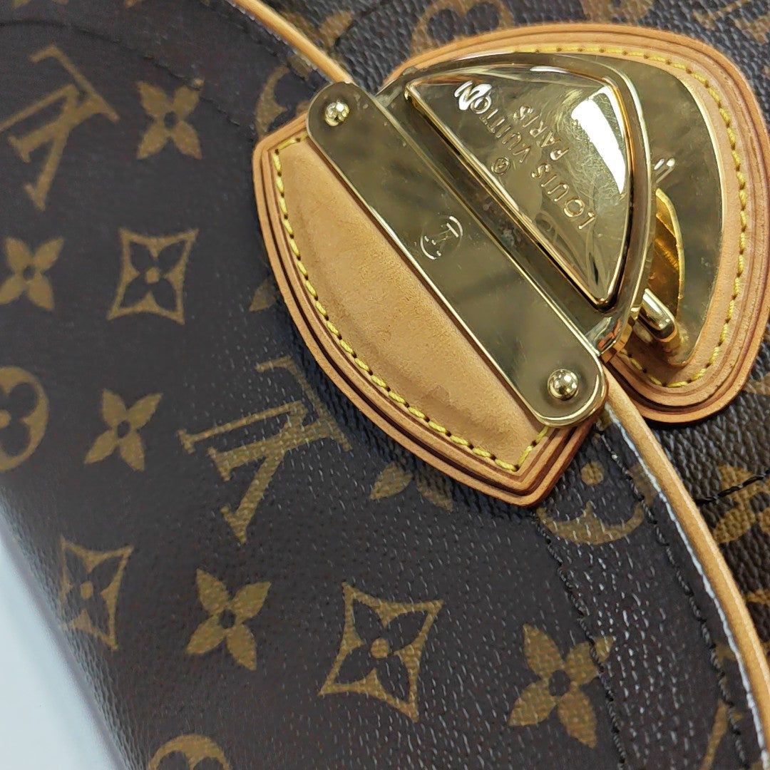 BEVERLY MM Monogram Coated Canvas Brown