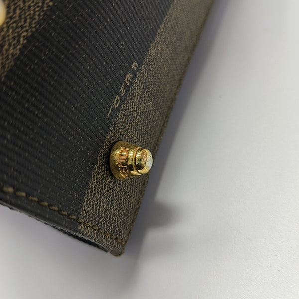 Coated Canvas Top Handle Bag Brown