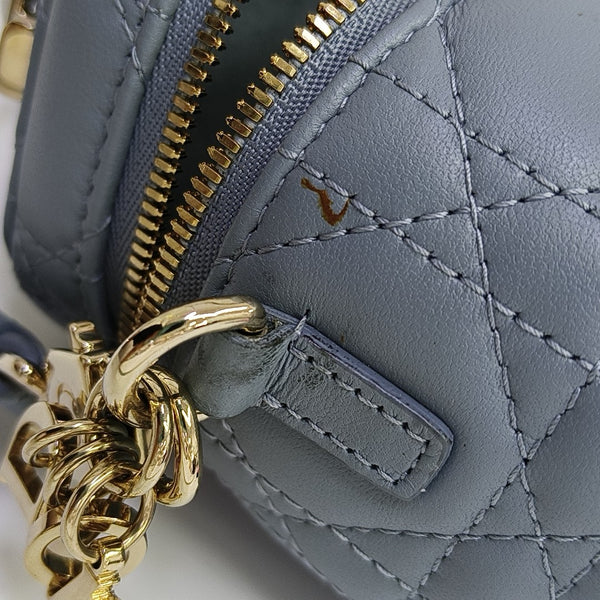 Vanity Lady Dior Cannage Calfskin Blue