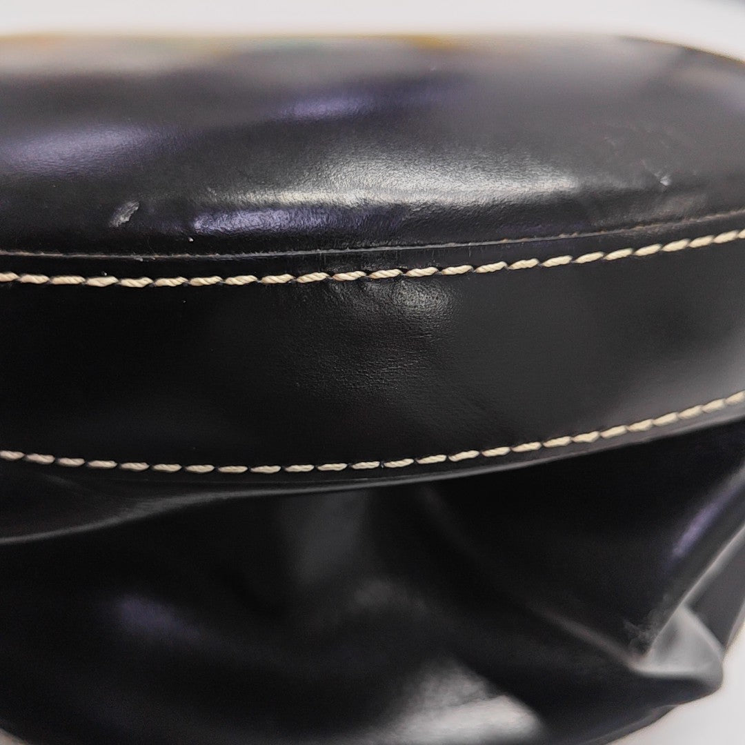 Calfskin Top Handle Bag Black