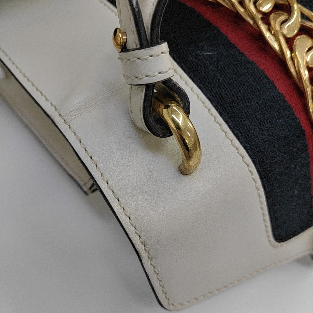 Sylvie Mini Calfskin White