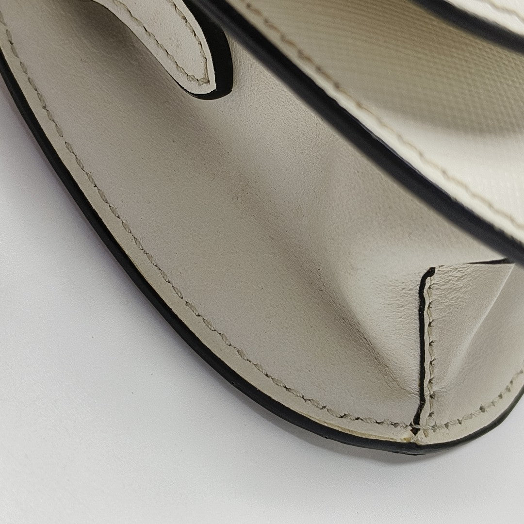 Sidonie Saffiano Calfskin White