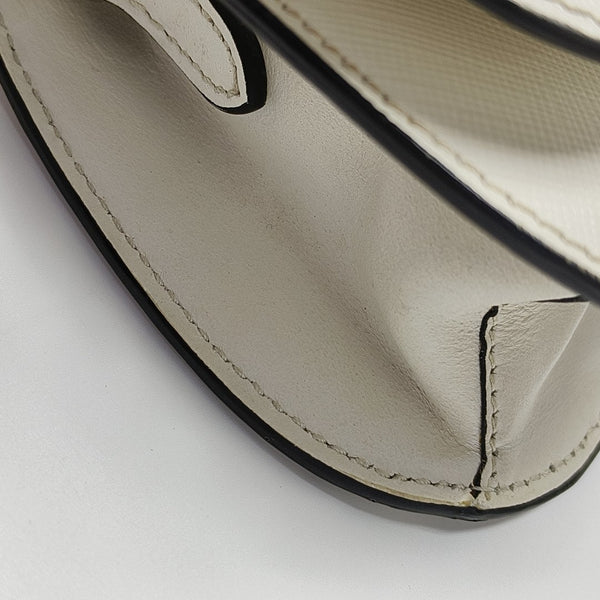 Sidonie Saffiano Calfskin White