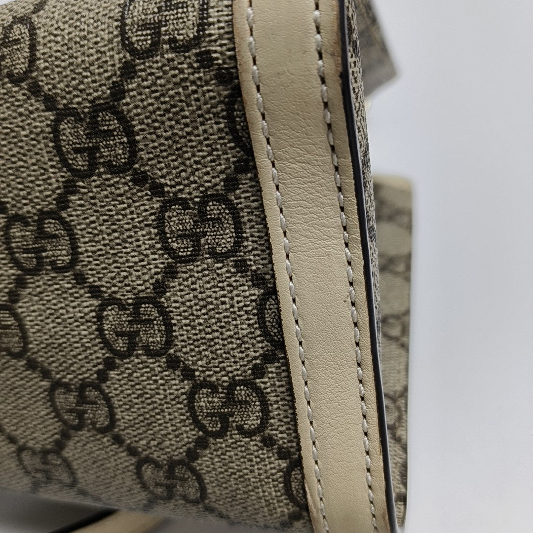 Padlock Small Monogram Coated Canvas Beige