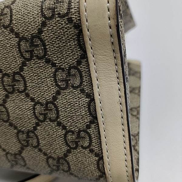 Padlock Small Monogram Coated Canvas Beige