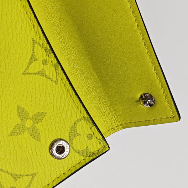 DISCOVERY Monogram Coated Canvas Yellow Card Holder